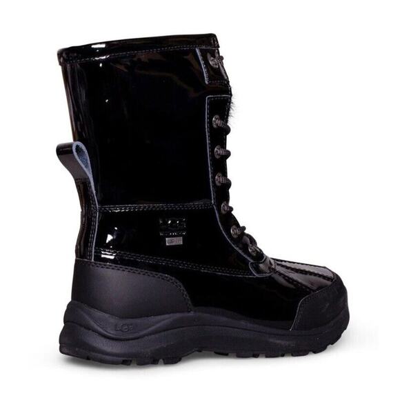 NWOB UGG ADIRONDACK III PATENT WOMEN BOOTS LEATHER Black US 7 EU 37/38 Tall - Picture 3 of 6